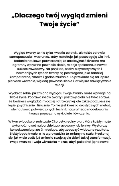 Rzeźba Twarzy – Męski Program 90 Dni